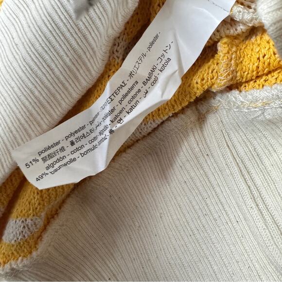 Zara Striped Sleeveless V Front Women's Sweater Sz S NWT - Picture 3 of 7